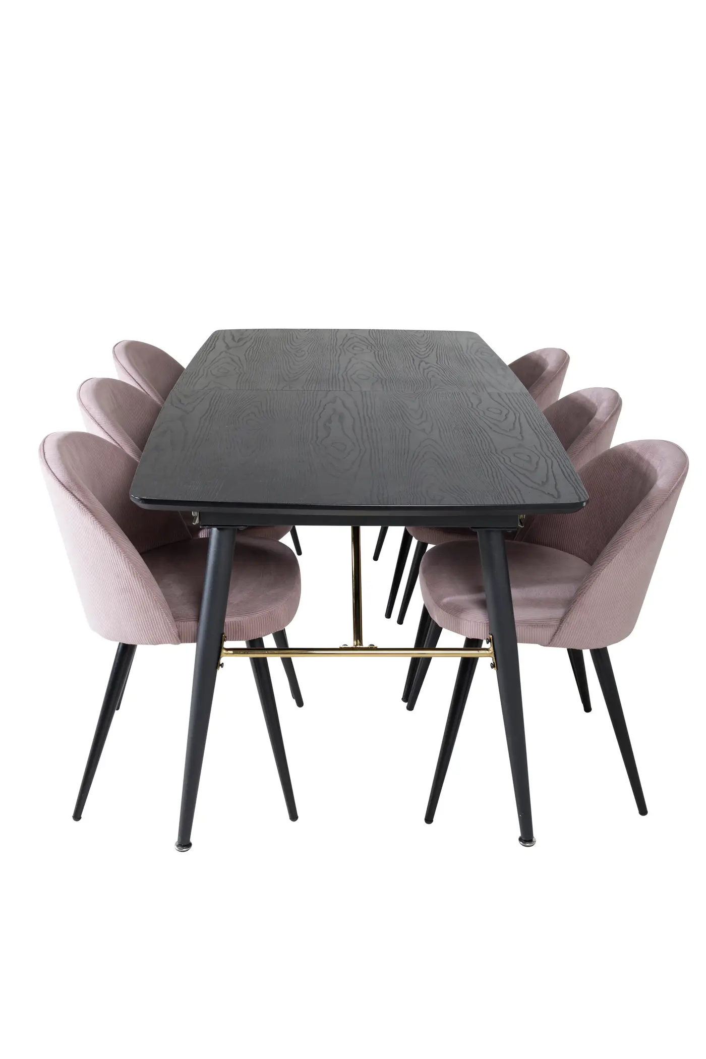 Gold Rechteckiges Esstischset – Ansicht 2
