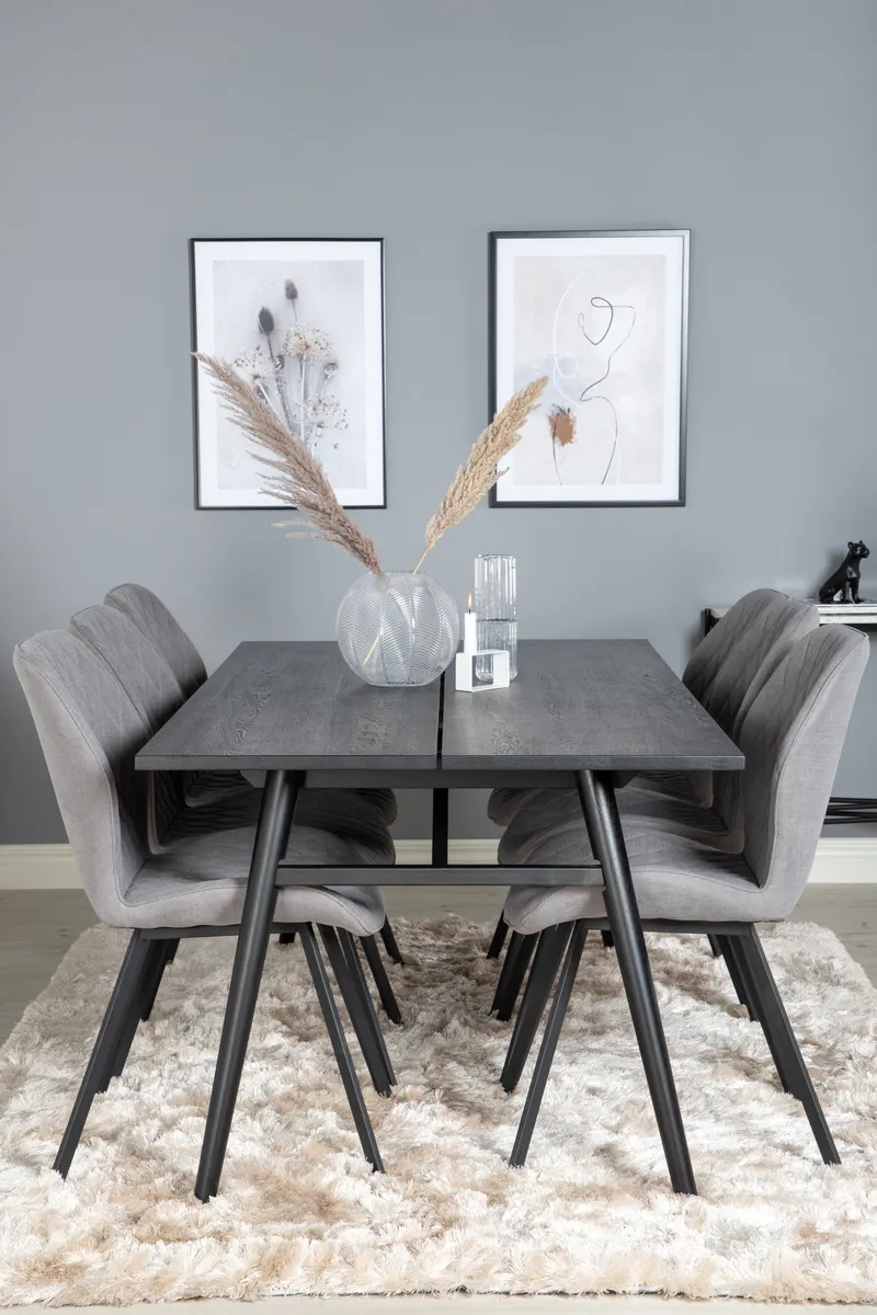 Elegantes rechteckiges Esstischset