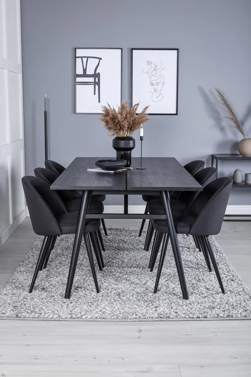 Elegantes rechteckiges Esstischset