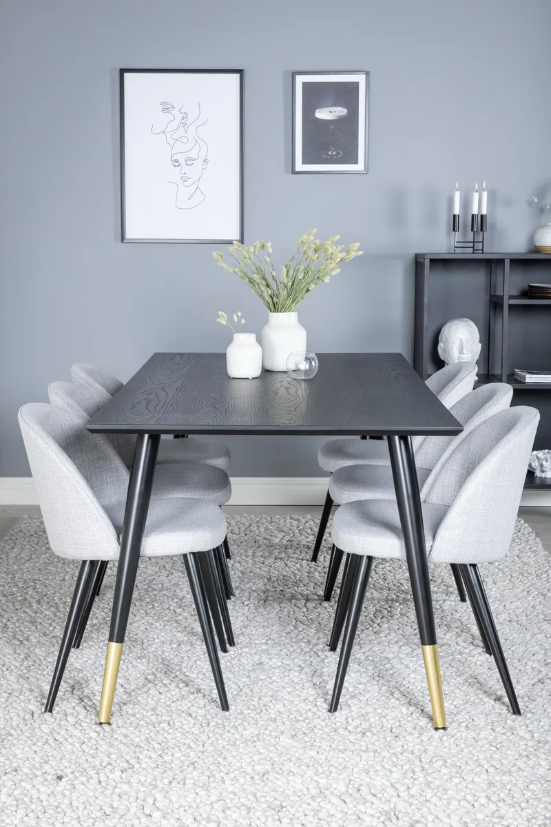 Dipp Rechteckige Esstischgarnitur