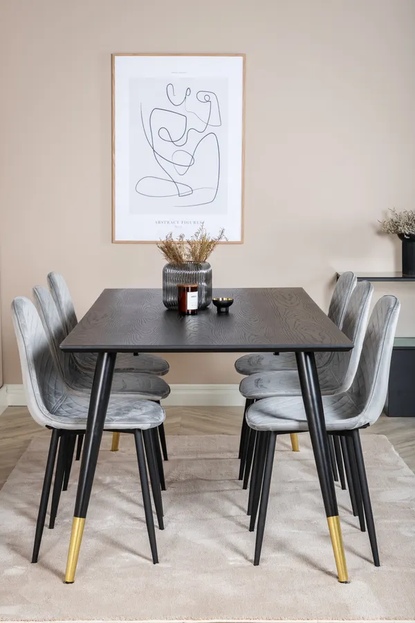 Dipp Rechteckige Esstischgarnitur