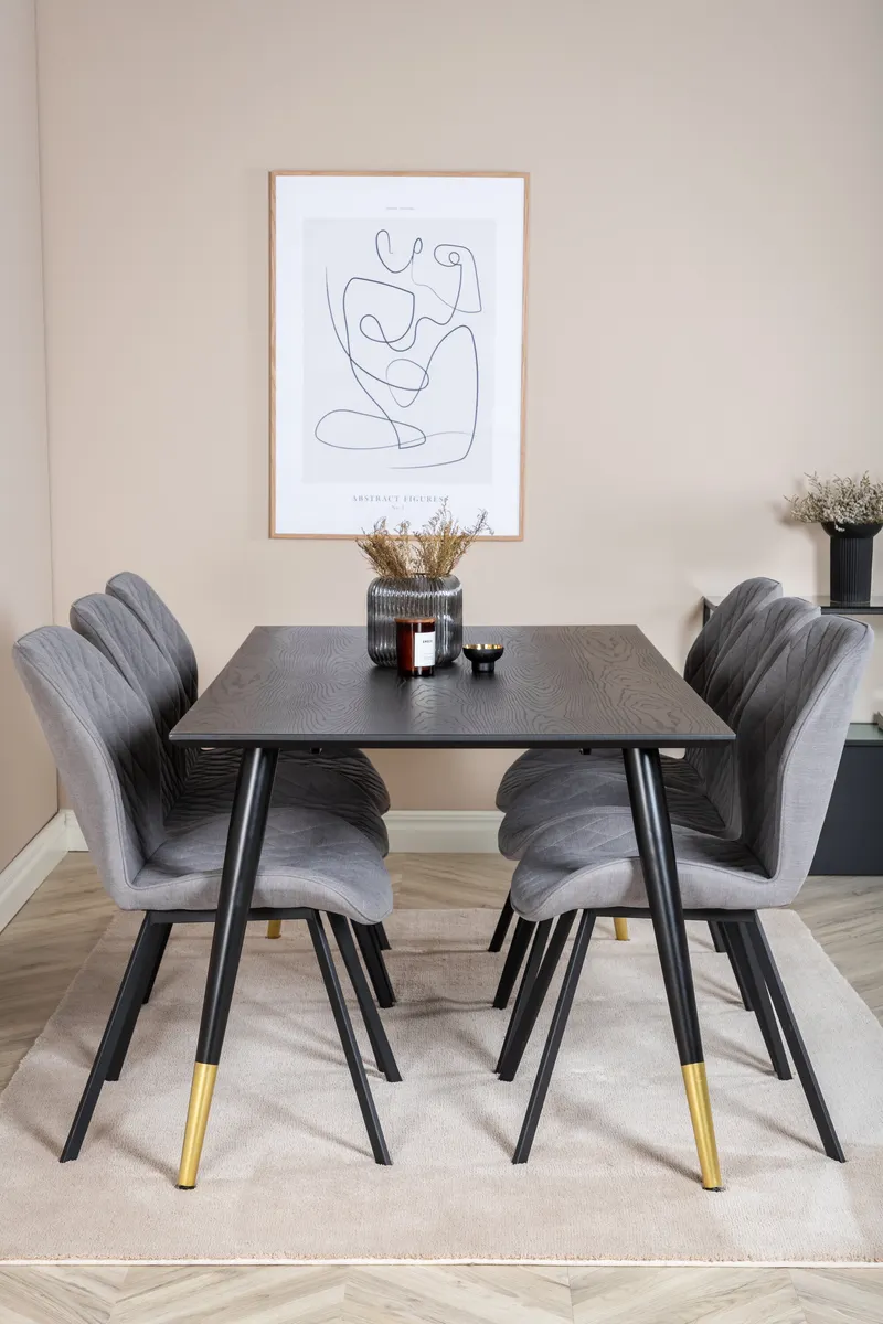 Dipp Rechteckige Esstischgarnitur