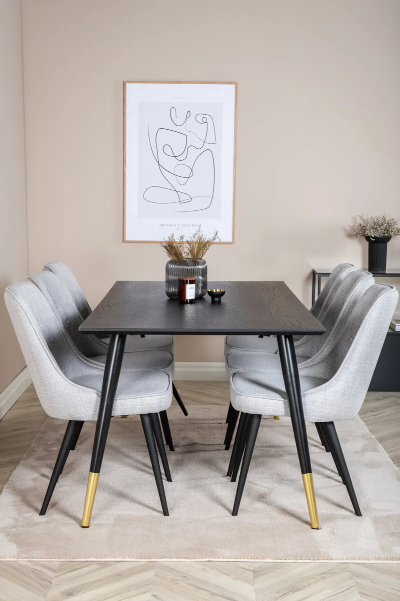 Dipp Rechteckige Esstischgarnitur