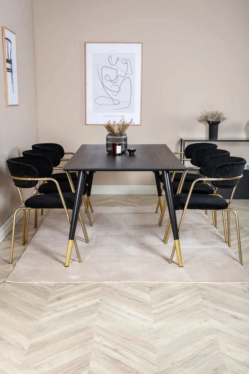 Dipp Rechteckige Esstischgarnitur