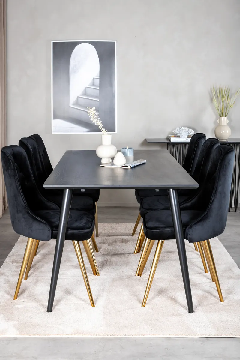 Dipp Rechteckige Esstischgarnitur