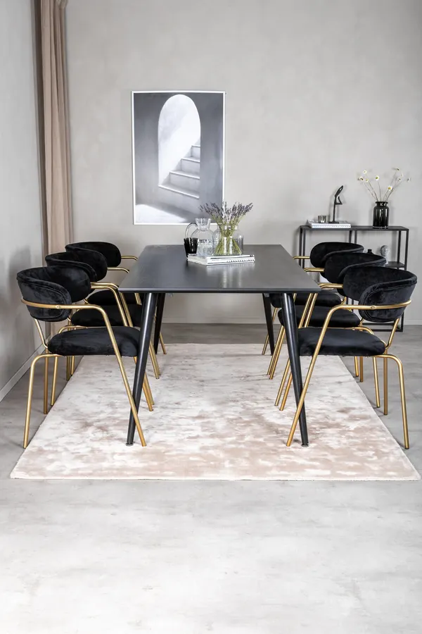 Dipp Rechteckige Esstischgarnitur