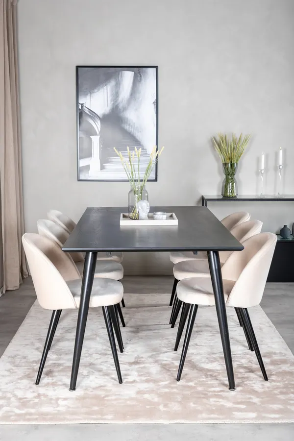 Dipp Rechteckige Esstischgarnitur