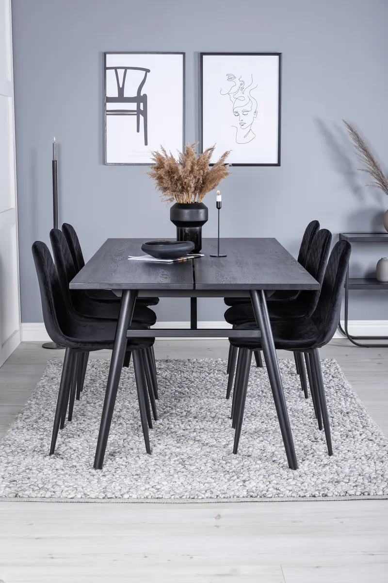 Elegantes rechteckiges Esstischset