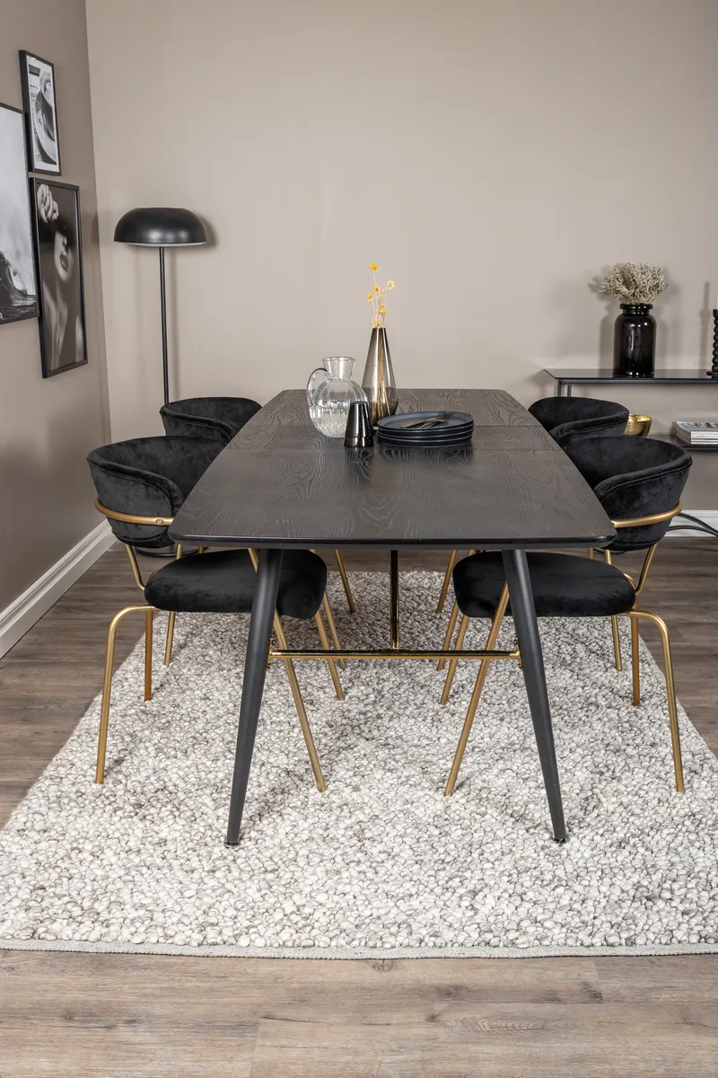 Gold Rechteckiges Esstischset