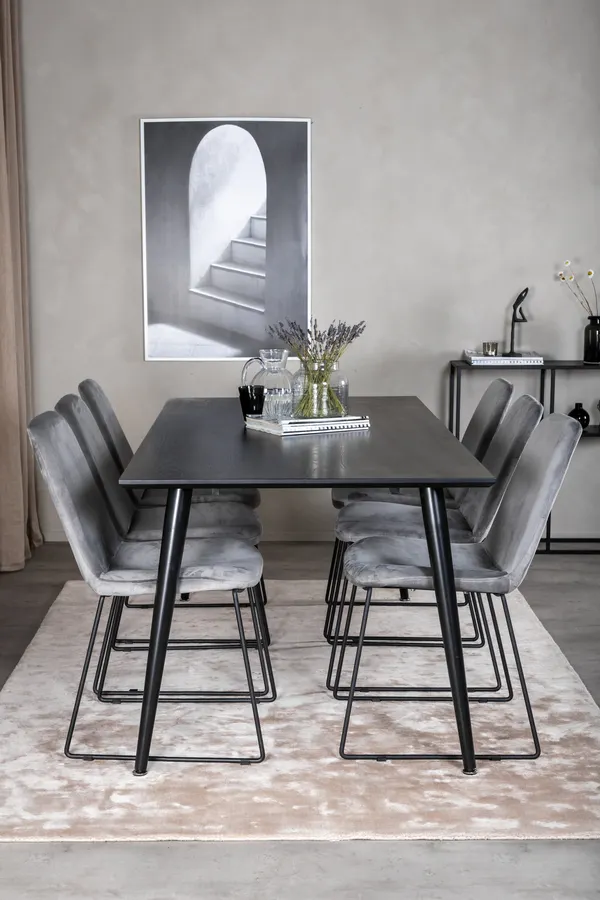 Dipp Rechteckige Esstischgarnitur