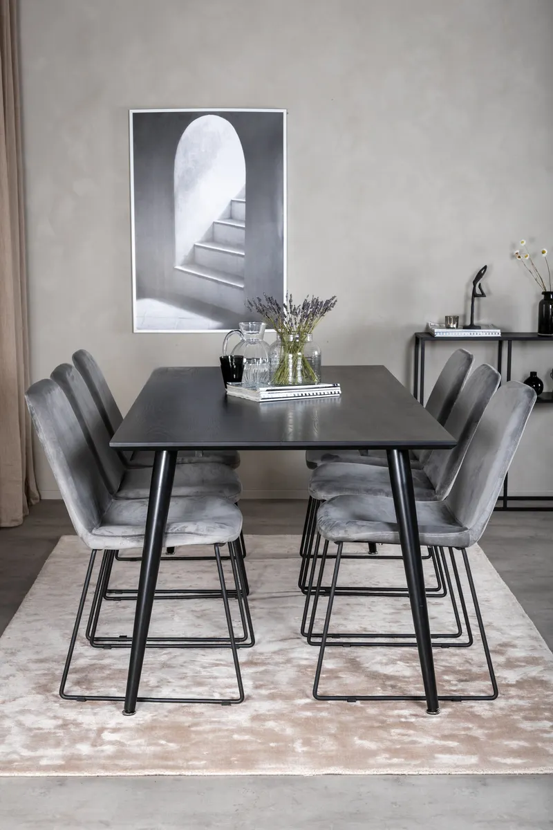 Dipp Rechteckige Esstischgarnitur