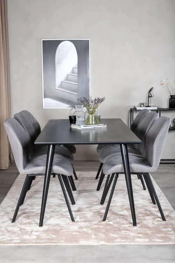 Dipp Rechteckige Esstischgarnitur