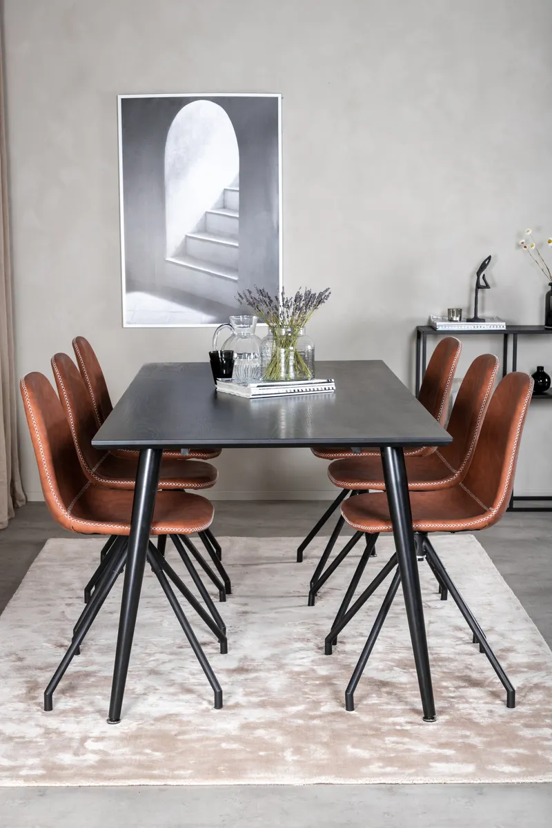 Dipp Rechteckige Esstischgarnitur