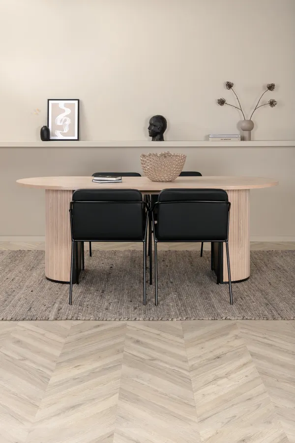 Bianca Oval Esstischgarnitur