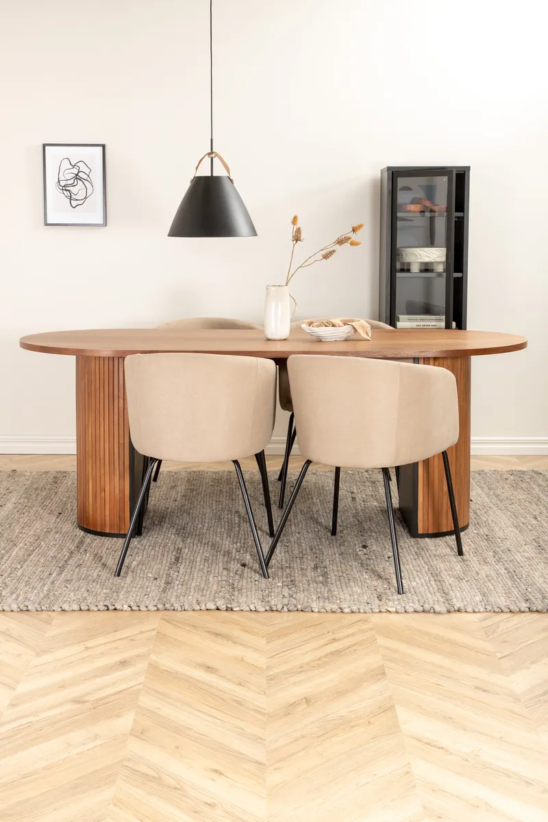 Bianca Oval Esstischgarnitur