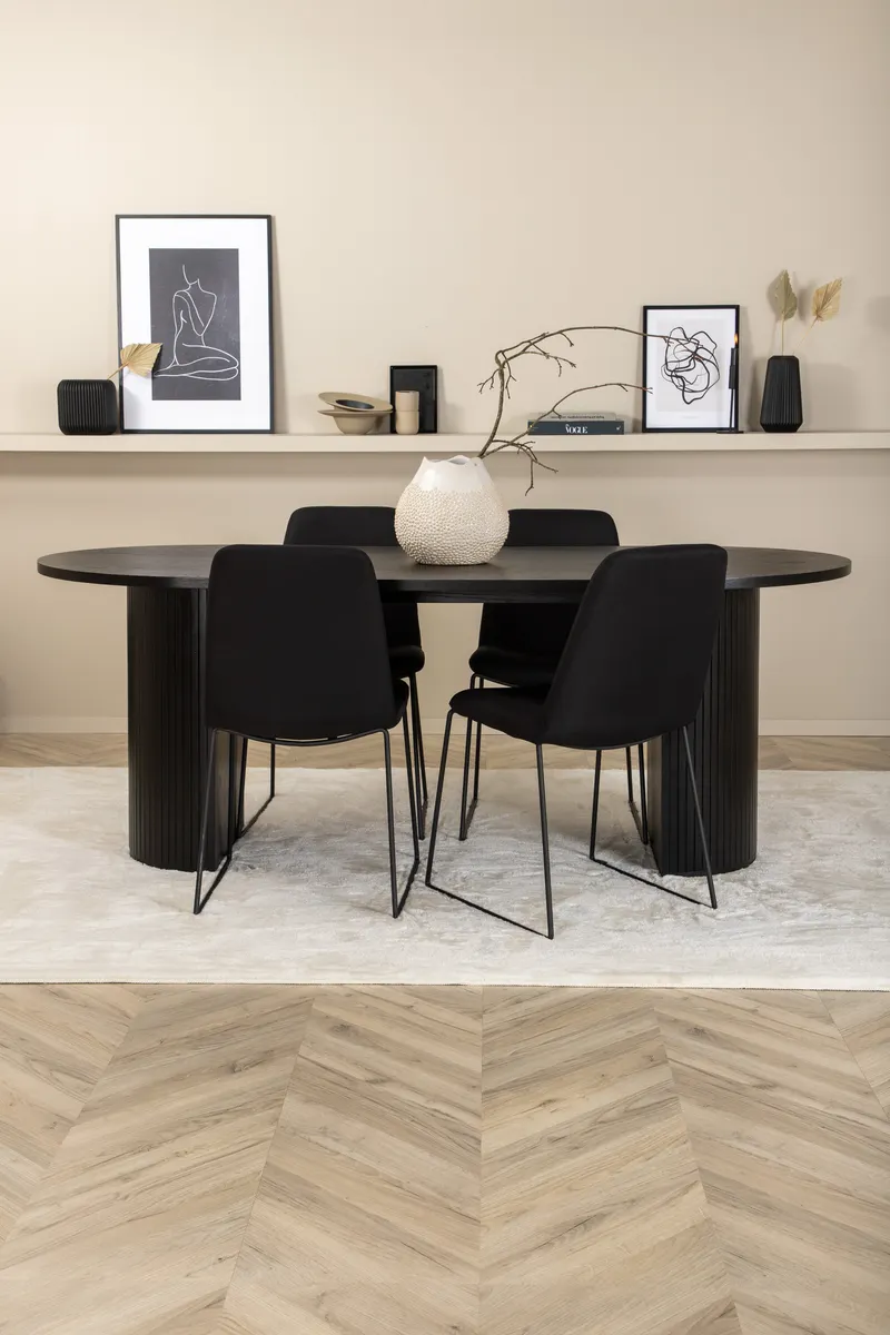 Bianca Oval Esstischgarnitur