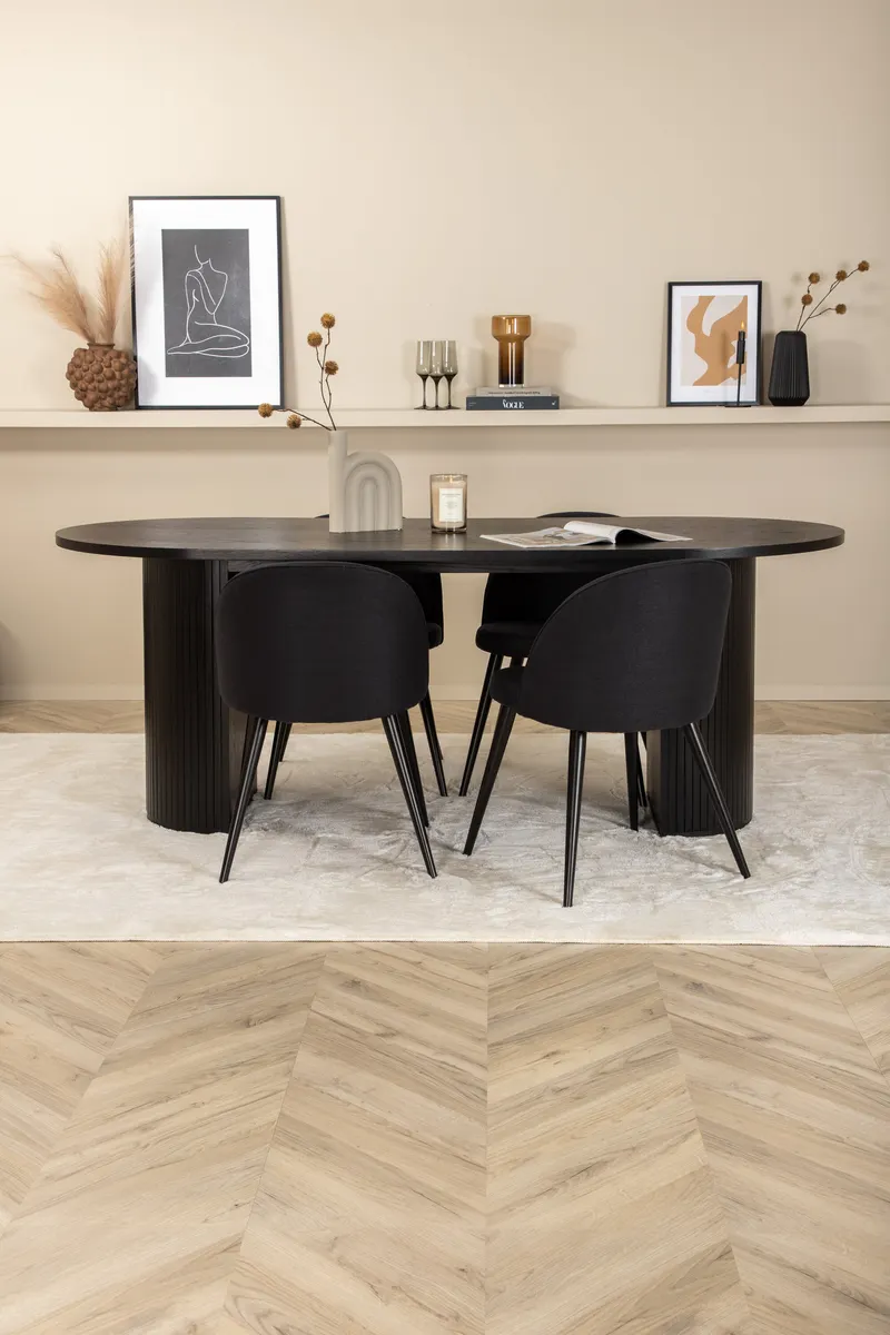 Bianca Oval Esstischgarnitur