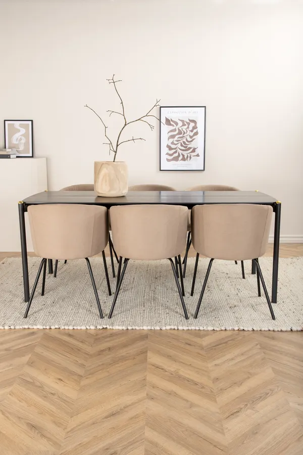 Pelle Rechteckiges Esstischset