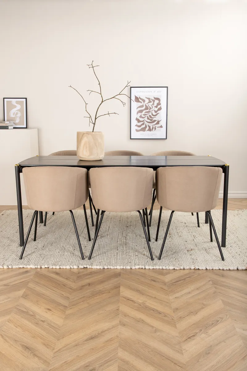 Pelle Rechteckiges Esstischset