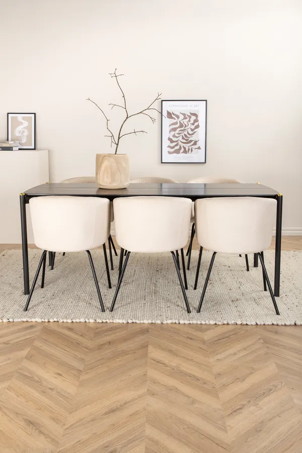 Pelle Rechteckiges Esstischset