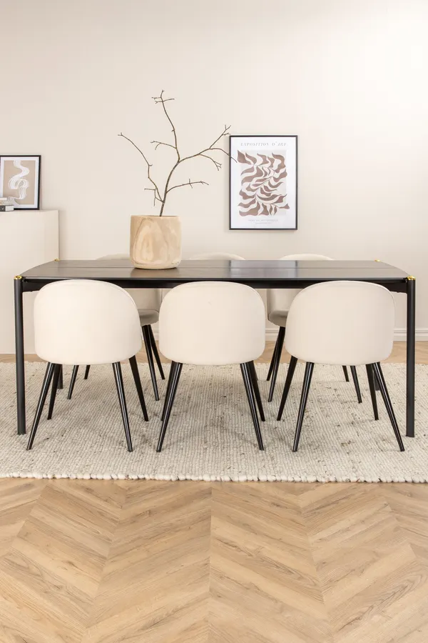 Pelle Rechteckiges Esstischset