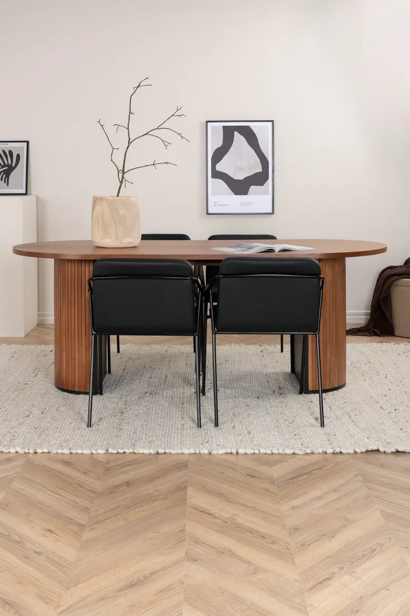 Bianca Oval Esstischgarnitur