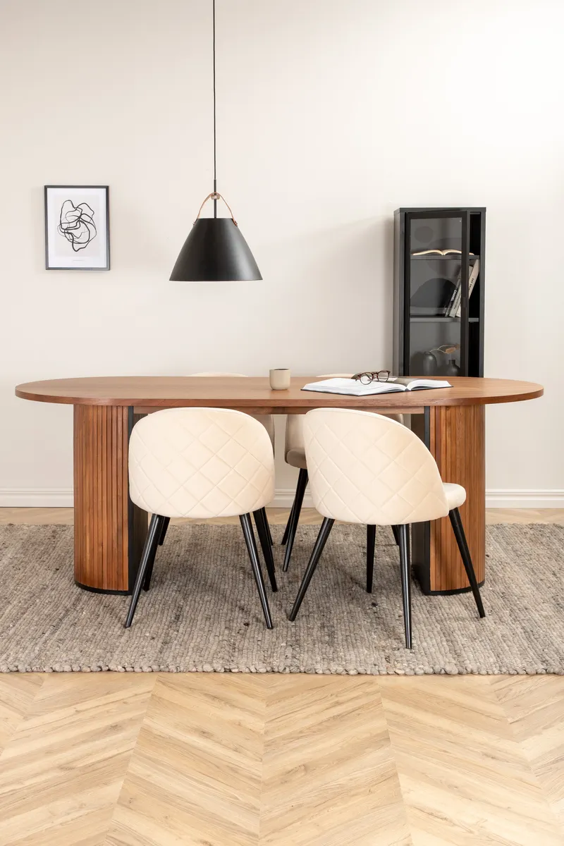 Bianca Oval Esstischgarnitur