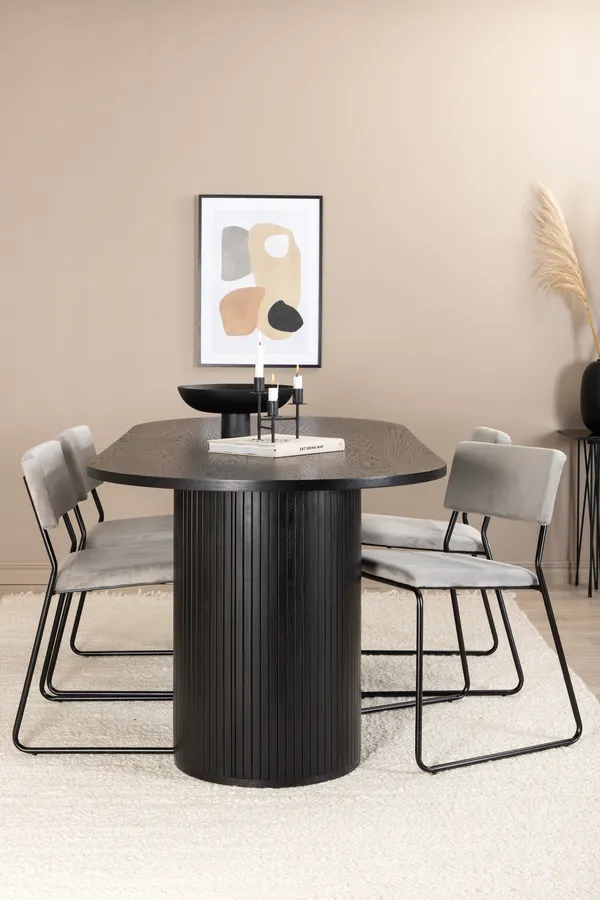 Bianca Oval Esstischgarnitur