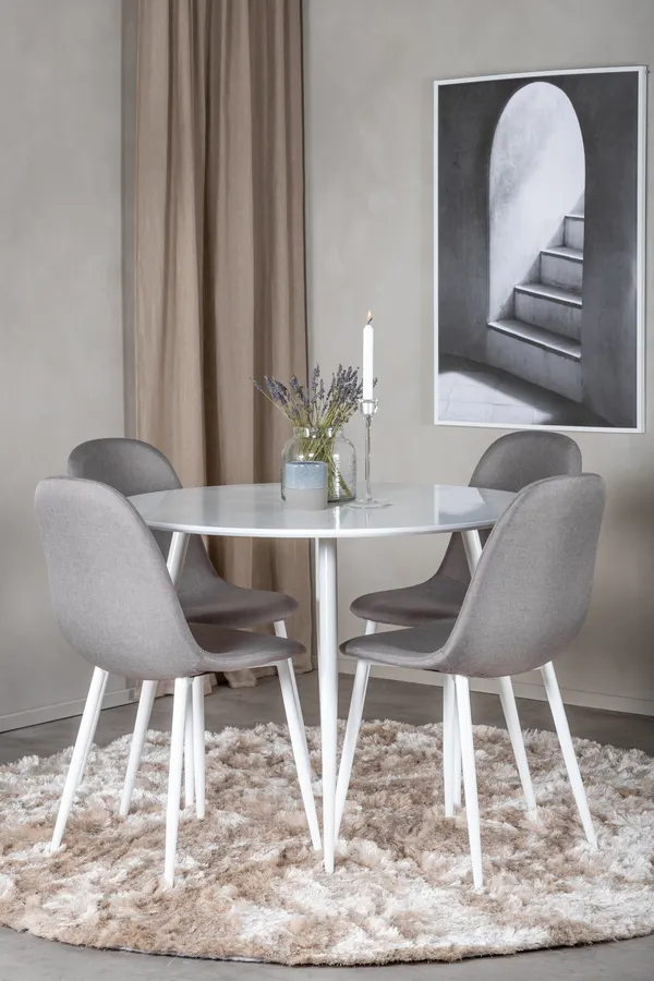 Esstischgarnitur Plaza mit Stühlen Polar