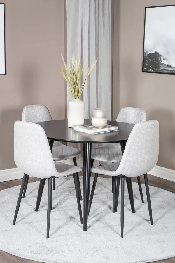 Esstischgarnitur Plaza mit Stühlen Polar