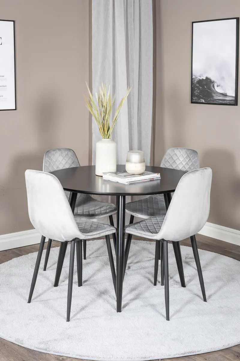 Esstischgarnitur Plaza mit Stühlen Polar