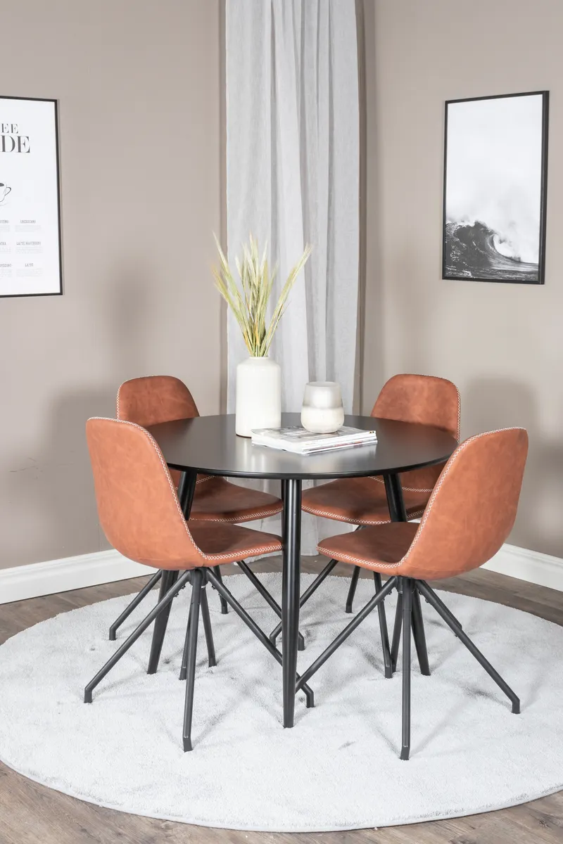 Esstischgarnitur Plaza mit Stühlen Polar