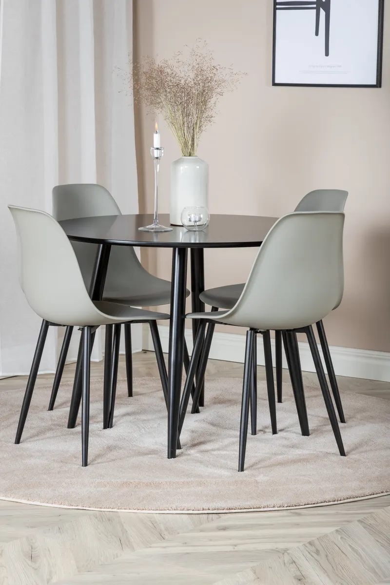 Esstischgarnitur Plaza mit Stühlen Polar