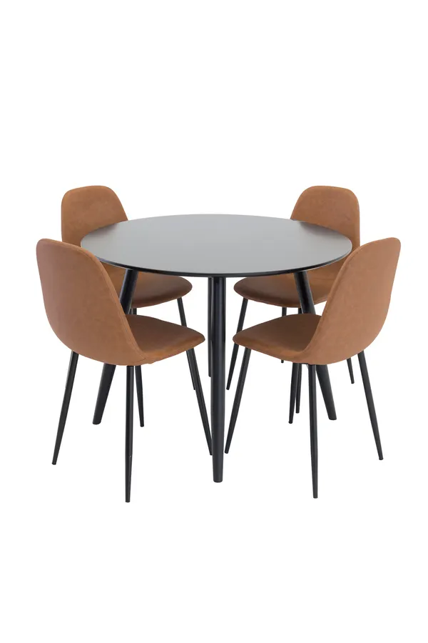 Esstischgarnitur Plaza mit Stühlen Polar